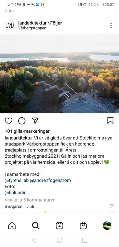Land Arkitektur glada "Stockholms nya stadspark"