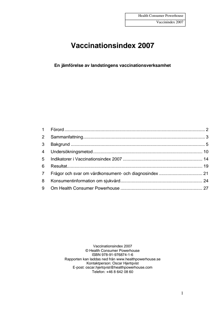 Vaccinationsindex 2007