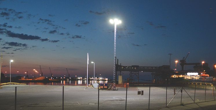 Smålandshamnar Oskarshamn - Först i Sverige med Titan LED mastbelysning