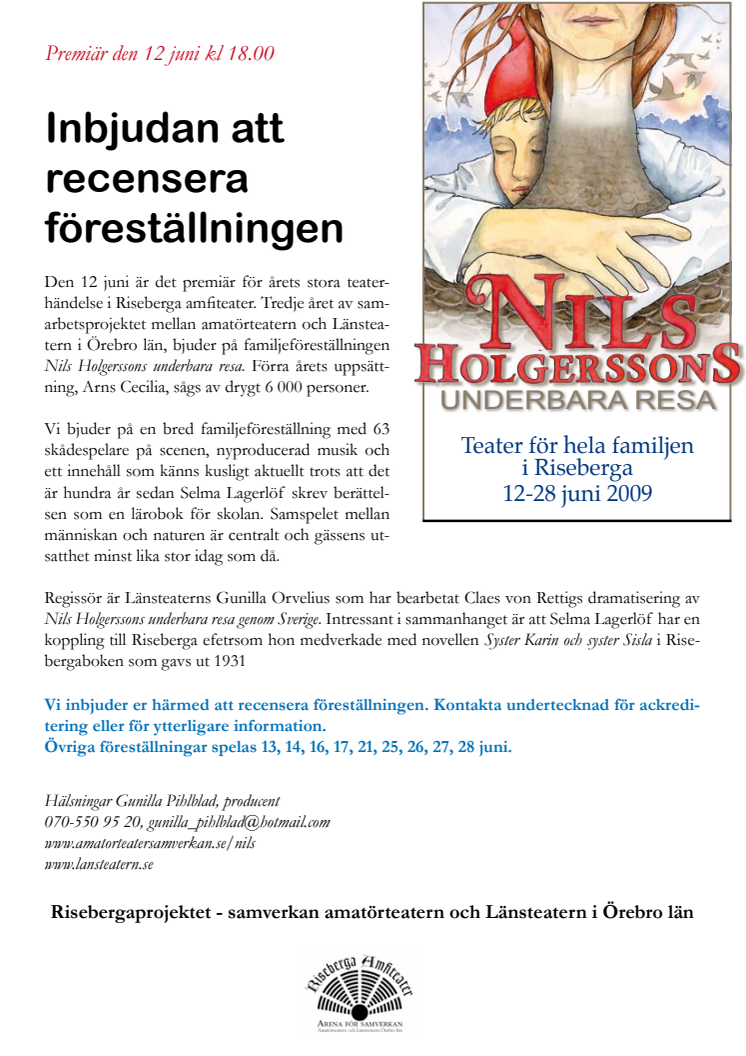 Inbjudan att recensera Nils Holgerssons underbara resa