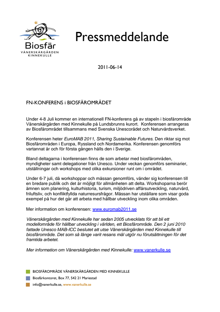 FN-KONFERENS i BIOSFÄROMRÅDET