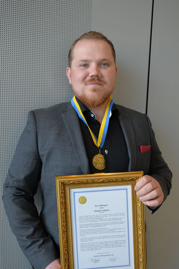 Hampus Sjögren, Årets plåtslagare 2019