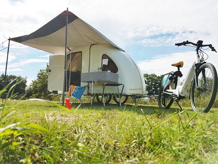 Fahrrad-Camper auf Fehmarn