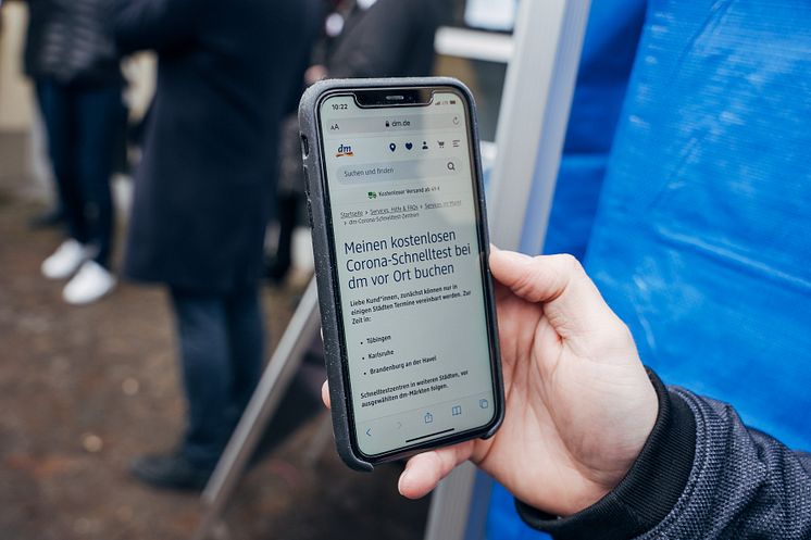 Pressefoto Corona Testzentrum Anmeldung 