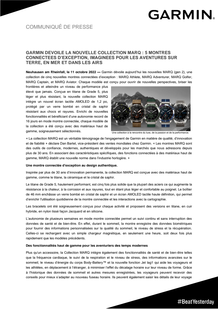 Press Release CHF MARQ 2