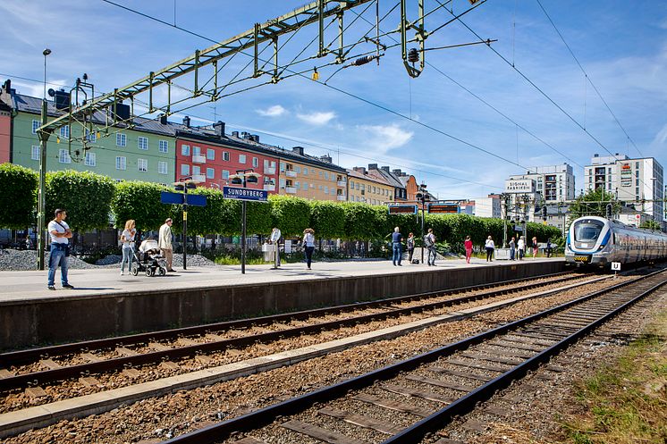 Pendeltågsstationen Sundbyberg idag