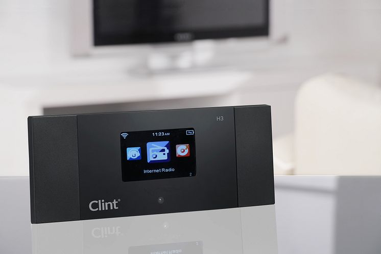 Med Clint H3 (Radio and Streaming adaptor) koblet til HiFi-anlægget får du adgang til den nyeste musikstreaming teknologi (DLNA)