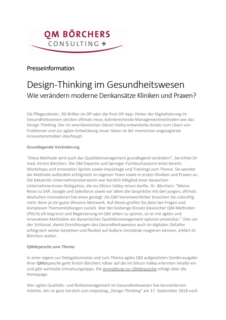 Design-Thinking im Gesundheitswesen 