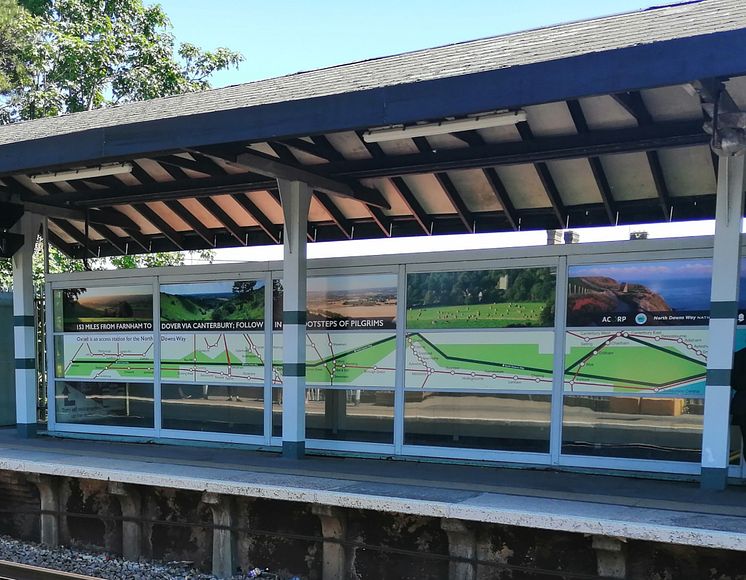 North Downs Way display at Oxted
