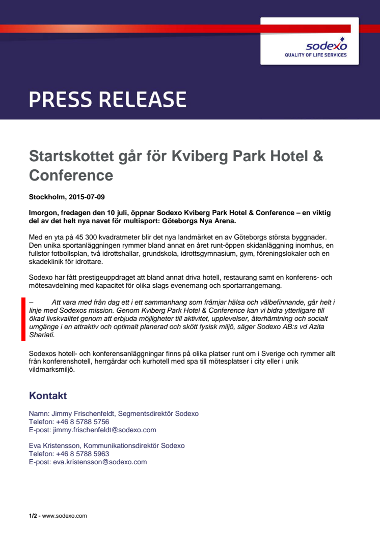Startskottet går för Kviberg Park Hotel & Conference