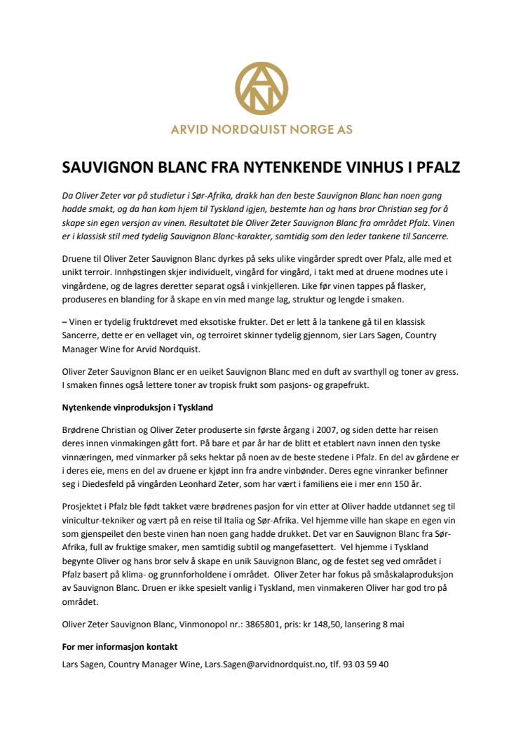 Sauvignon Blanc fra nytenkende vinhus i Pfalz