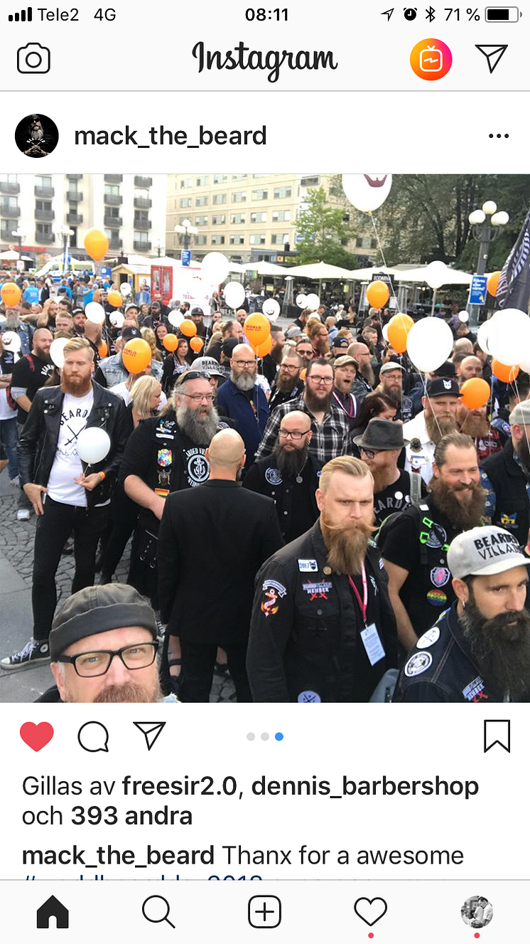 Swedish Barber Expo och World Beard Day i sociala medier