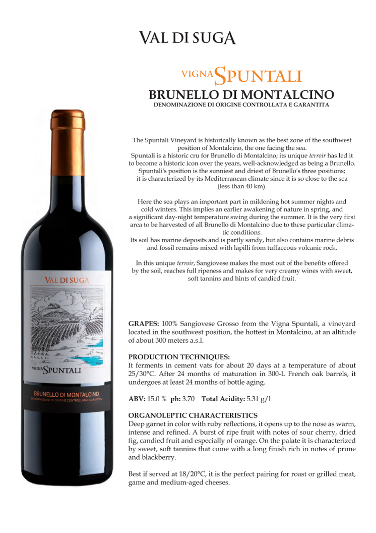 Vingårdsbetecknad vinlåda från Val di Suga Brunello di Montalcino i begränsad upplaga på Systembolaget