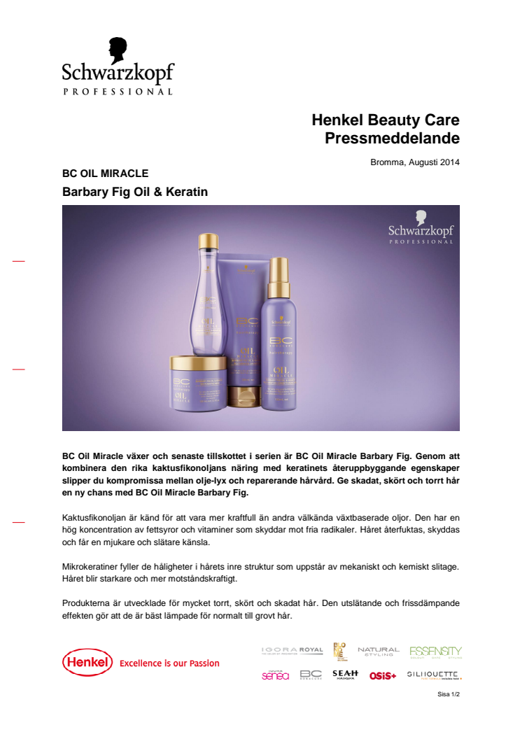 BC Oil Miracle Barbary Fig Oil & Keratin