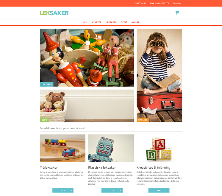 Exempel e-handelssida Starweb