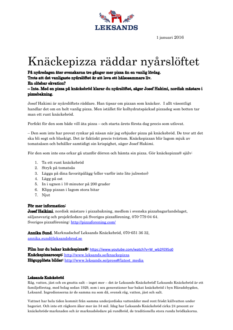 Knäckepizza räddar nyårslöftet