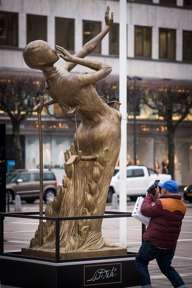 Woman Aflame by Salvador Dalí at Norrmalmstorg, Stockholm