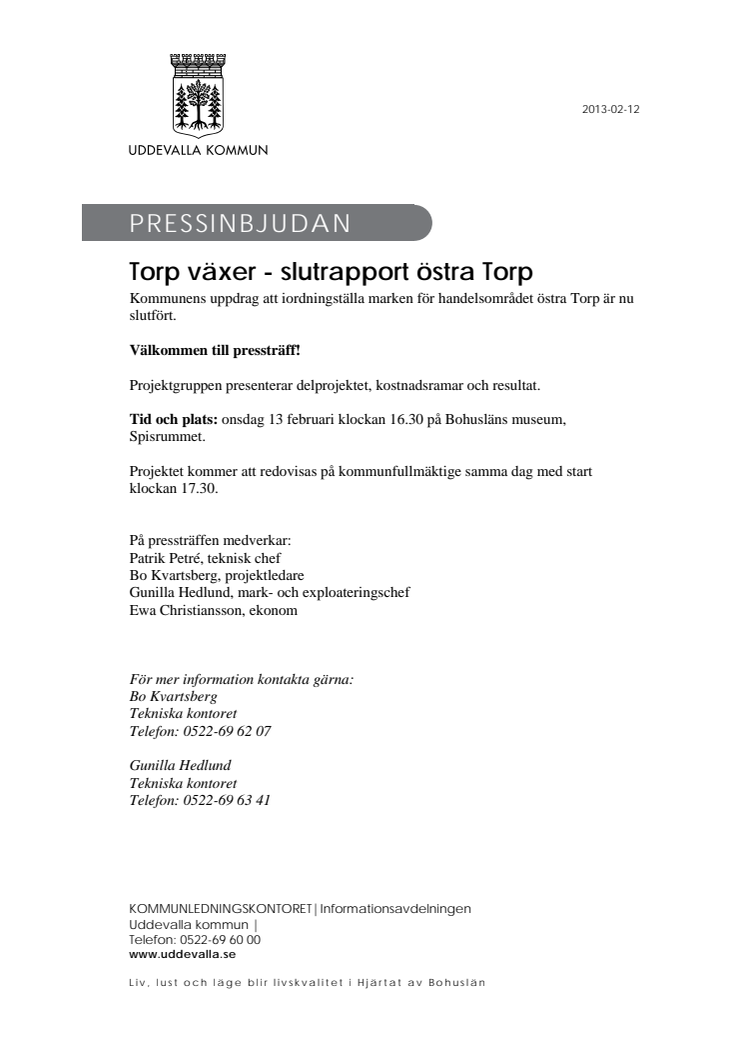 Torp växer - slutrapport östra Torp