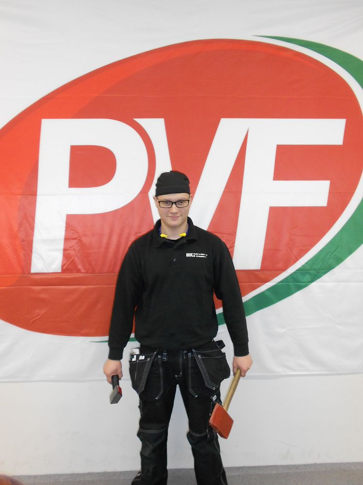 André Nilsson, Åtvidaberg. Finalist i "SM för unga plåtslagare 2012".