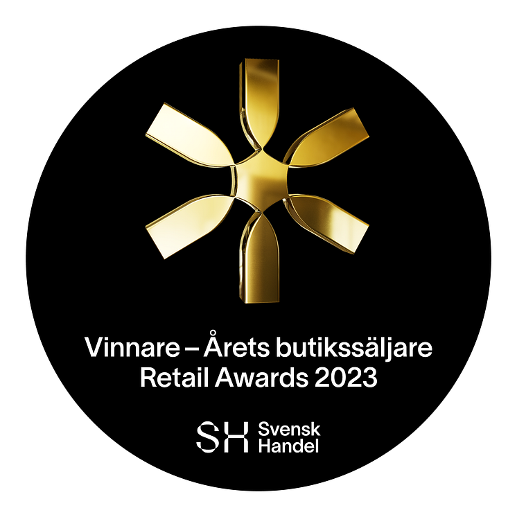 Emblem Vinnare RA 2023 - Butikssäljare