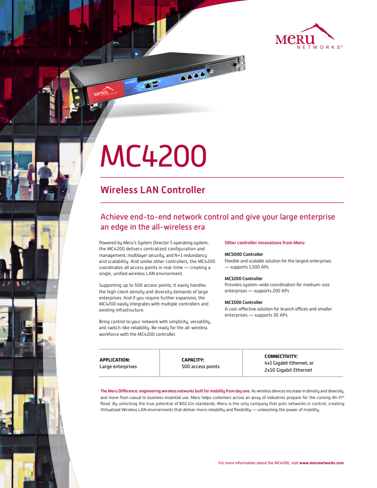 MC4200 - produktblad