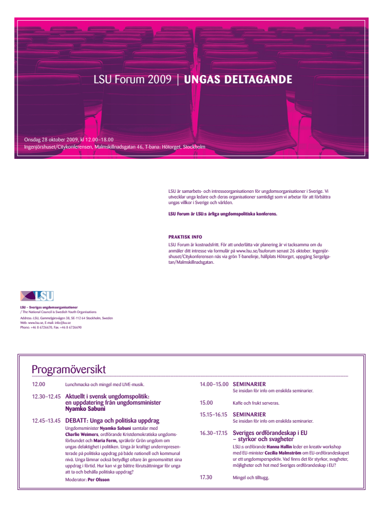 Program LSU Forum 2009