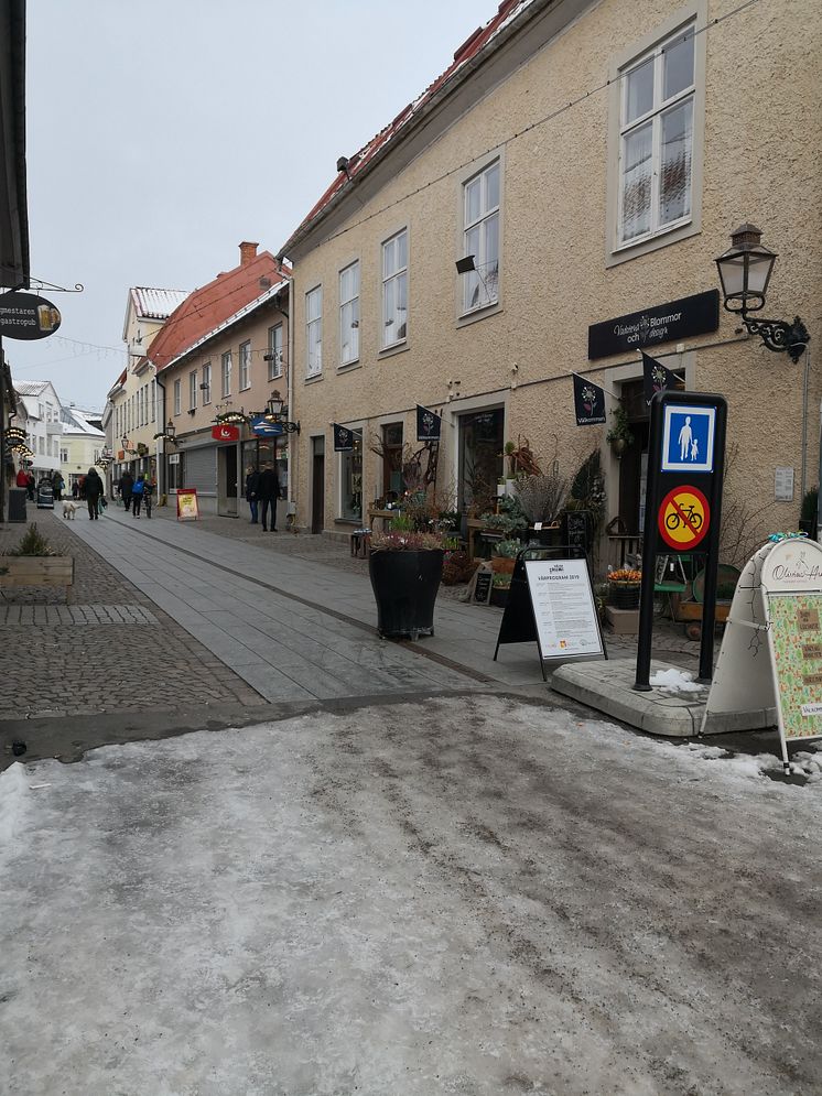 Storgatan i Vadstena med markvärme