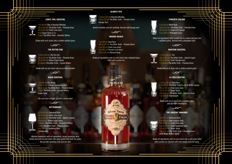 The Bitter Truth Pimento Dram Liqueur Cocktail Recipes