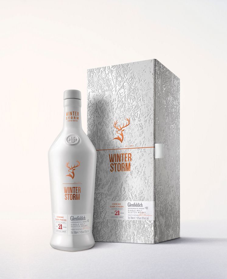 Glenfiddich Winterstorm_Flaska med tillhörande förpackning 