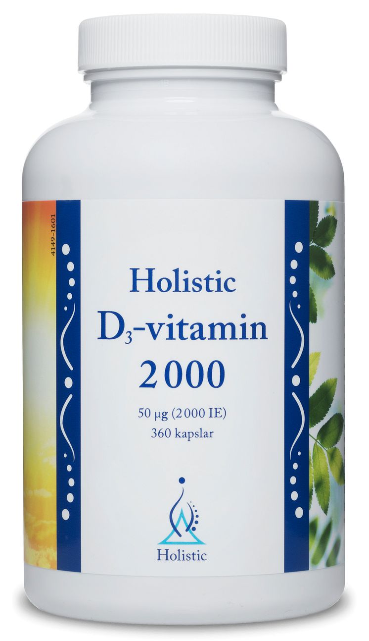 Produktbild Holistic D3-vitamin 2000IE, 360 kapslar