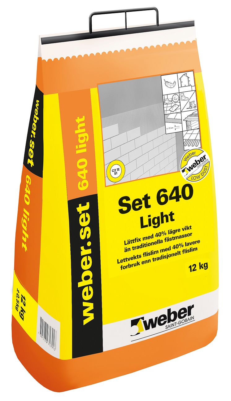 weberset 640 light fästmassa