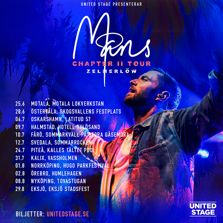 Måns Zelmerlöw Chapter II Tour 