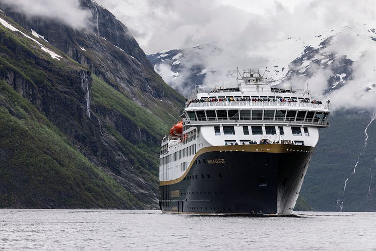 Havila Castor in the Geirangerfjord