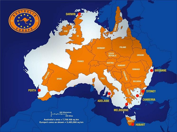 Australia over Europe