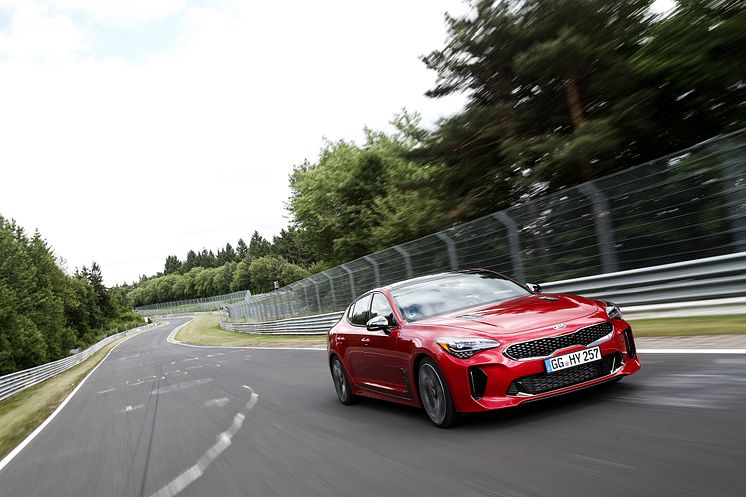 KIA Stinger testing at Nurburgring