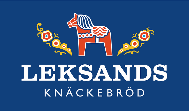 Leksand logotyp blå knäckebröd