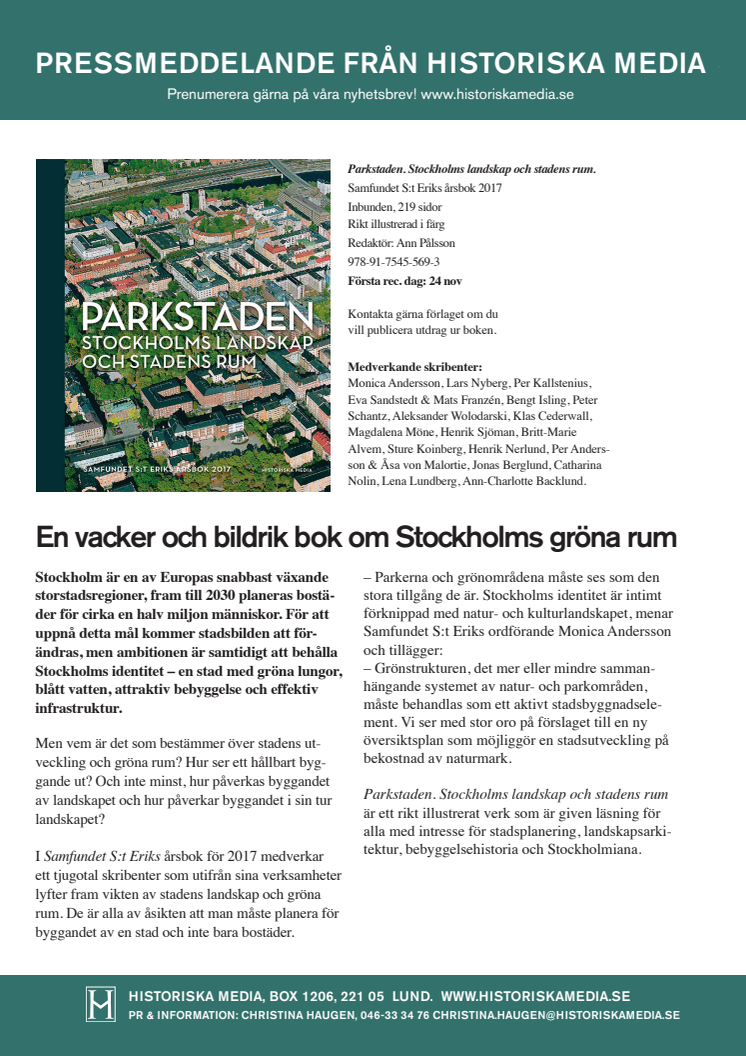 Hur kommer ny bebyggelse att påverka Stockholms gröna rum? 