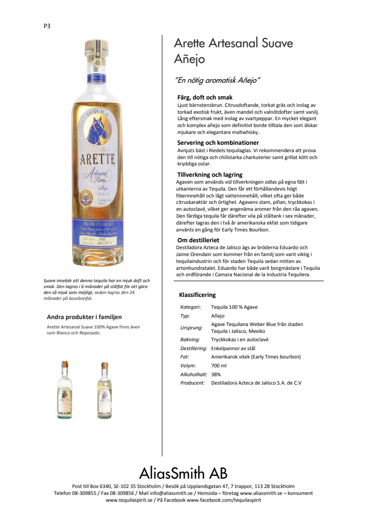 Arette Artesanal Suave Añejo