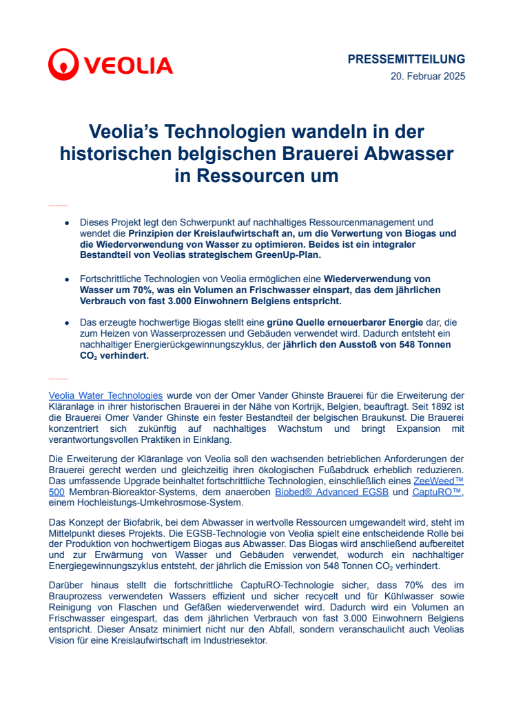 2025-02-20_Veolia’s Technologien wandeln in der historischen belgischen Brauerei Abwasser in Ressourcen um.pdf