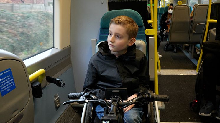 Jasper on train 