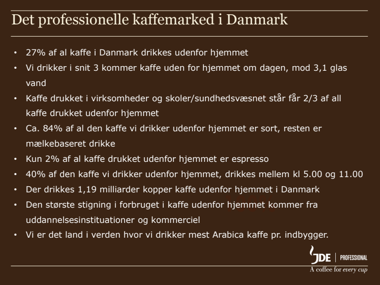 Facts & Tal - Det professionelle kaffemarked i danmark