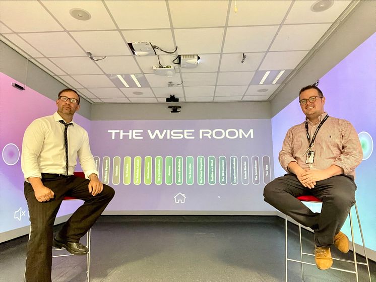 Dr Tor Alexander Bruce and Associate Professor Barry Hill in The WISE Room