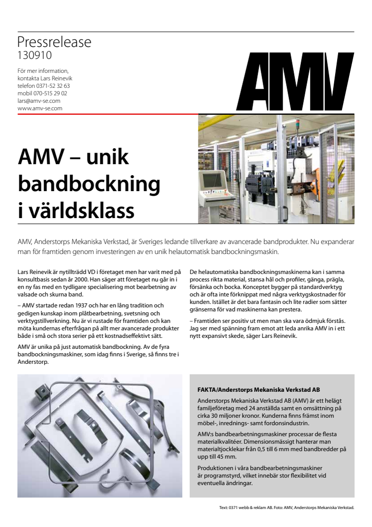 AMV – unik bandbockning i världsklass