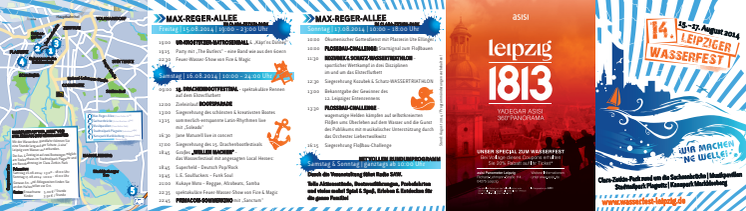 „Wir machen 'ne Welle“: 14. Leipziger Wasserfest (15.-17.08.)