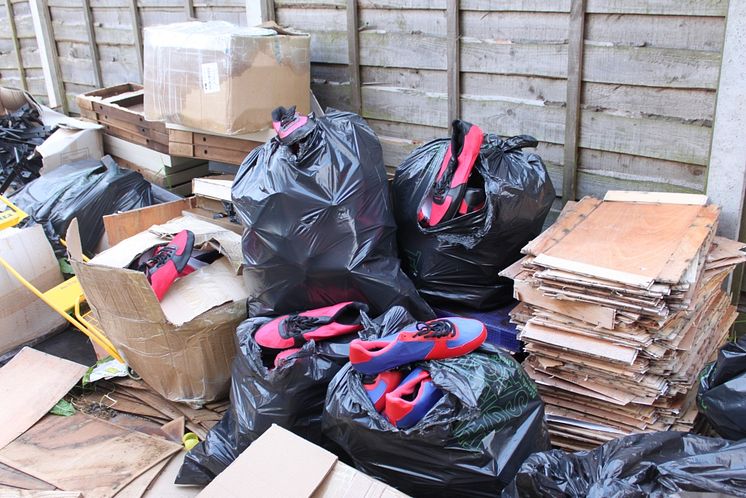 Op Ugly Discarded coverload of clothes NW13/15 Salford couple jailed for £3.8m tobacco duty fraud