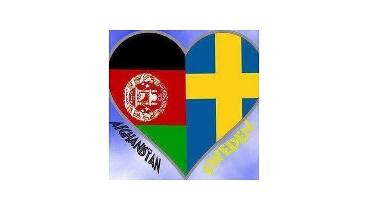 Hjärta Afghanistan Sverige flaggor 2 beskuren