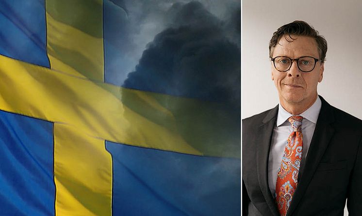 Carl Eckerdal_Svenska flaggan_mörka moln