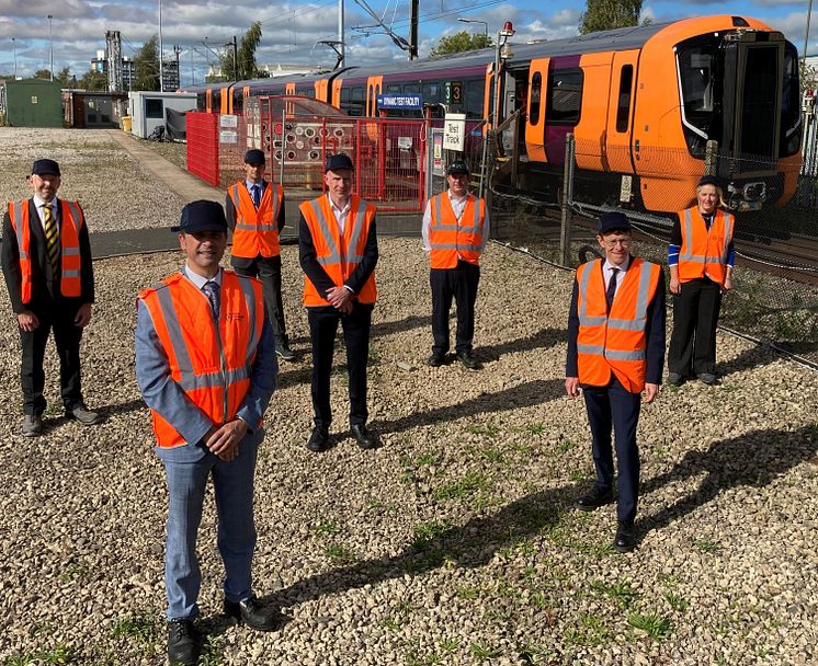 Officials from West Midlands Trains and Bombardier UK with West Midlands Mayor Andy Street.