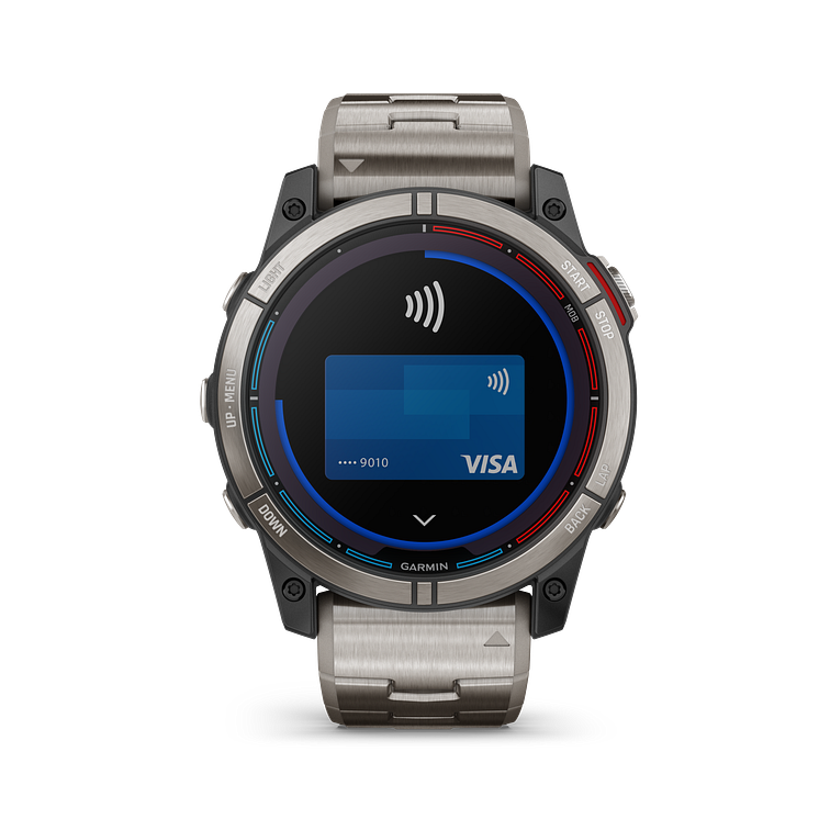 Garmin_quatix7X Sapphire Solar Titan_mit Online Funktionen wie Garmin Pay (c) Garmin Deutschland GmbH