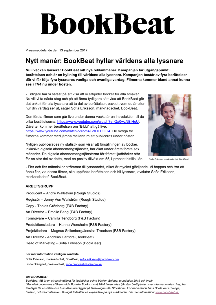 Nytt manér: BookBeat hyllar världens alla lyssnare